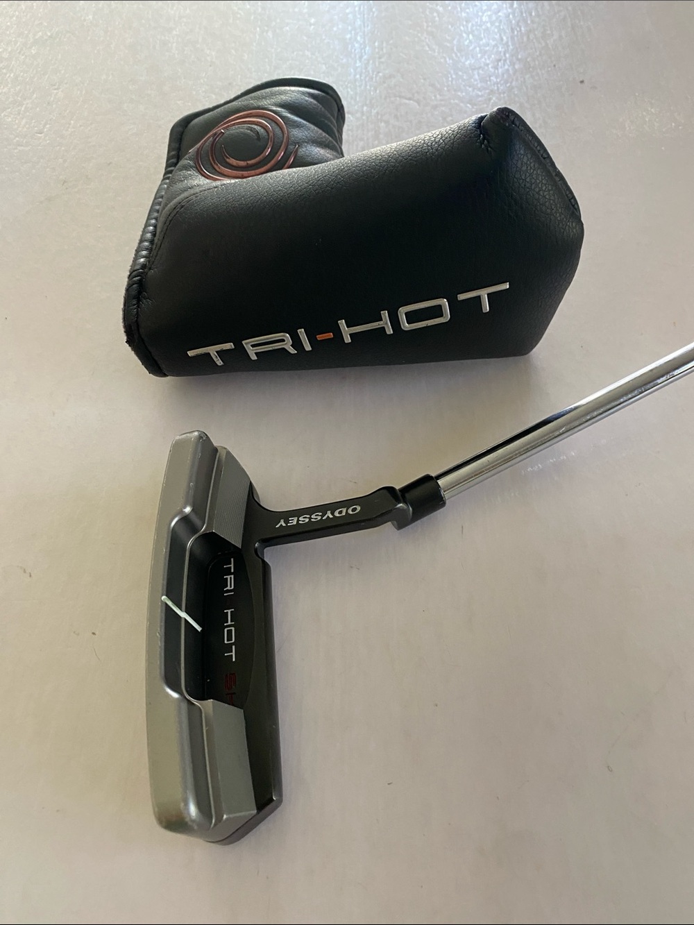 Odyssey Tri-Hot 5K Double Wide Putter with Headcover Red Stroke Lab Shaft